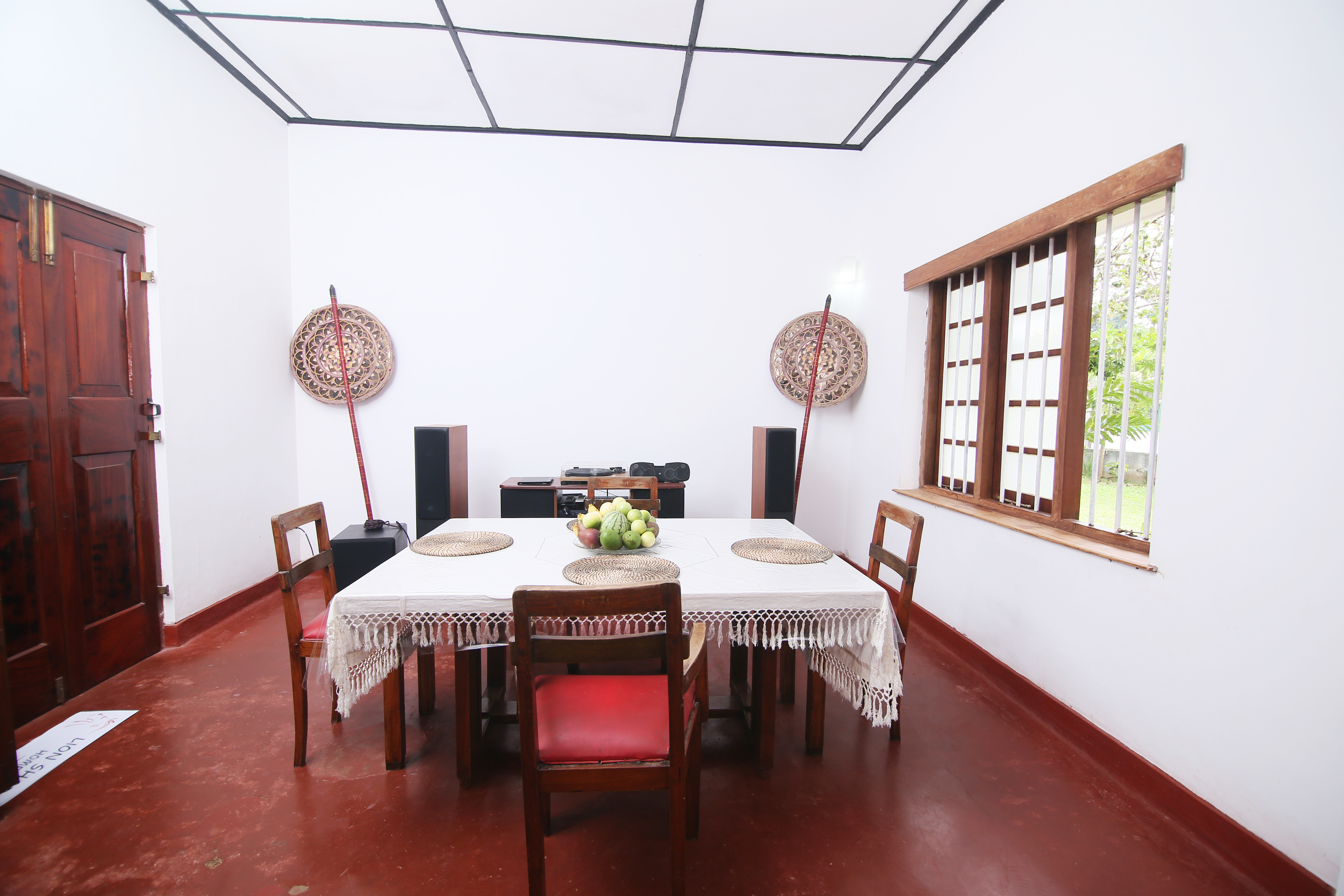 Indoor dining table setup in Kandy homestay