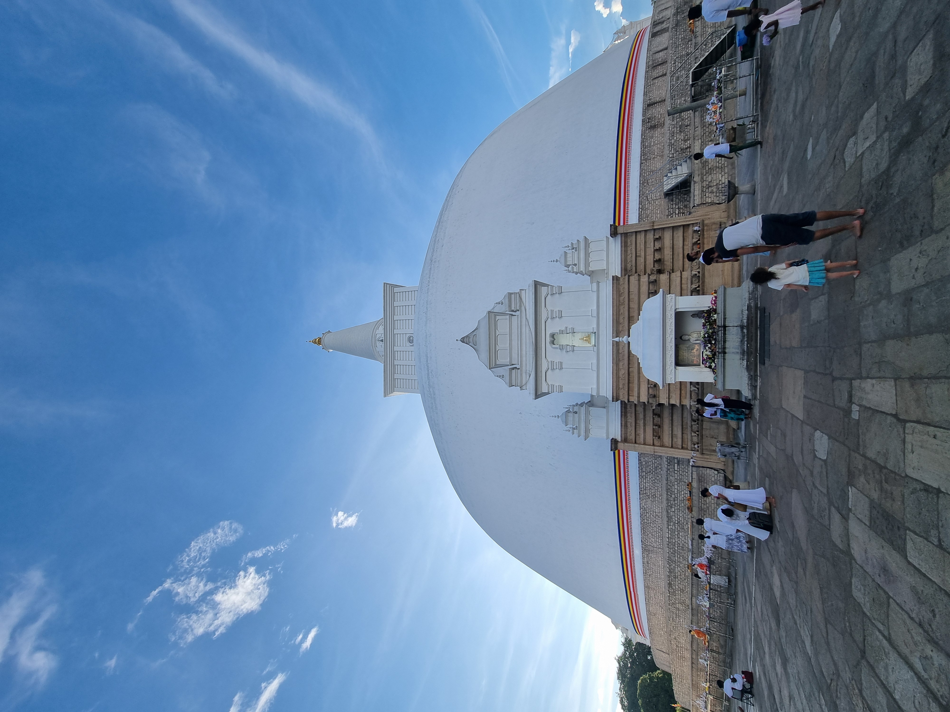 Anuradhapura stupa visited on cultural tour in Sri Lanka
